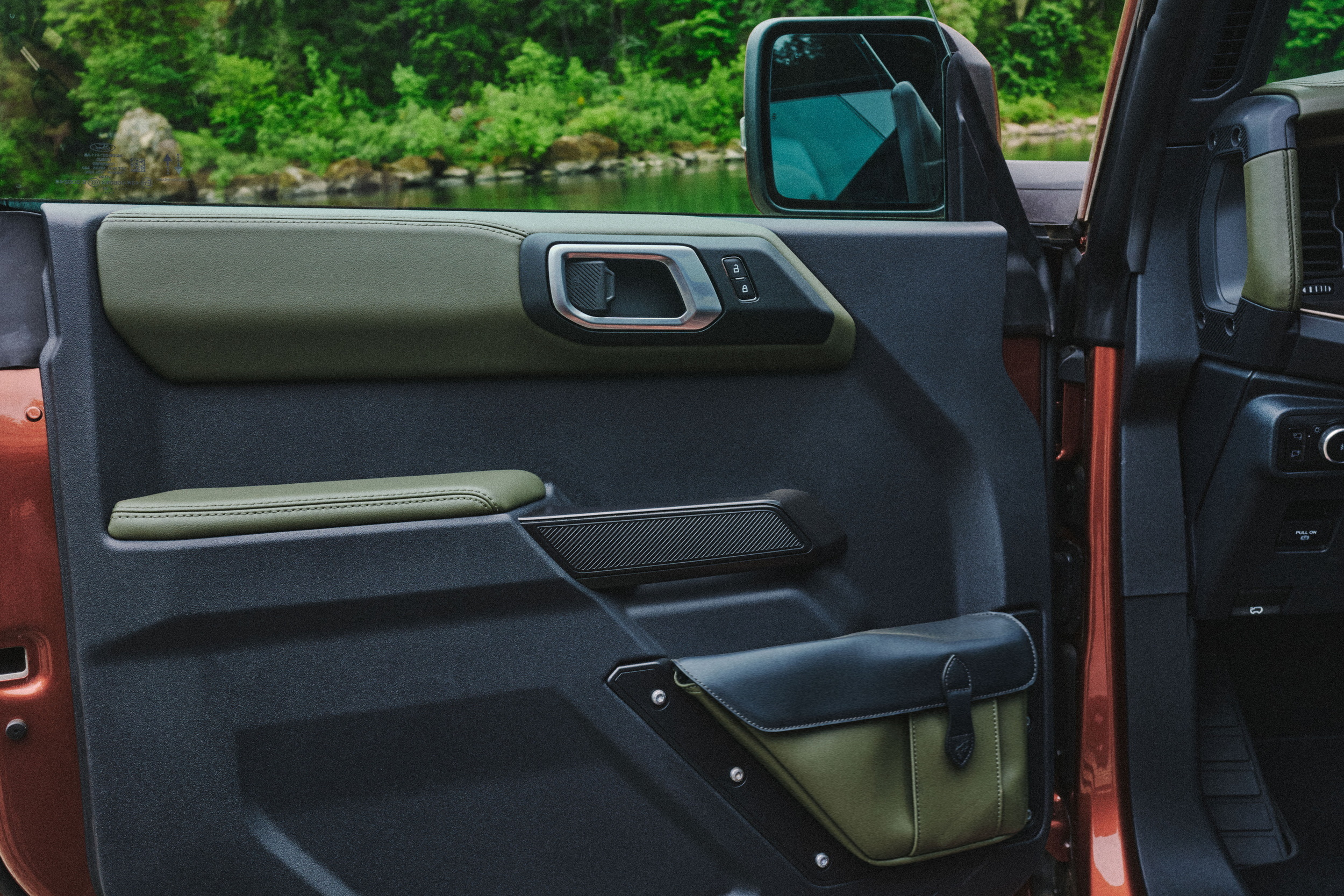 Download 2027 Ford Bronco Filson First Edition Interior Detail Wallpapers (15)