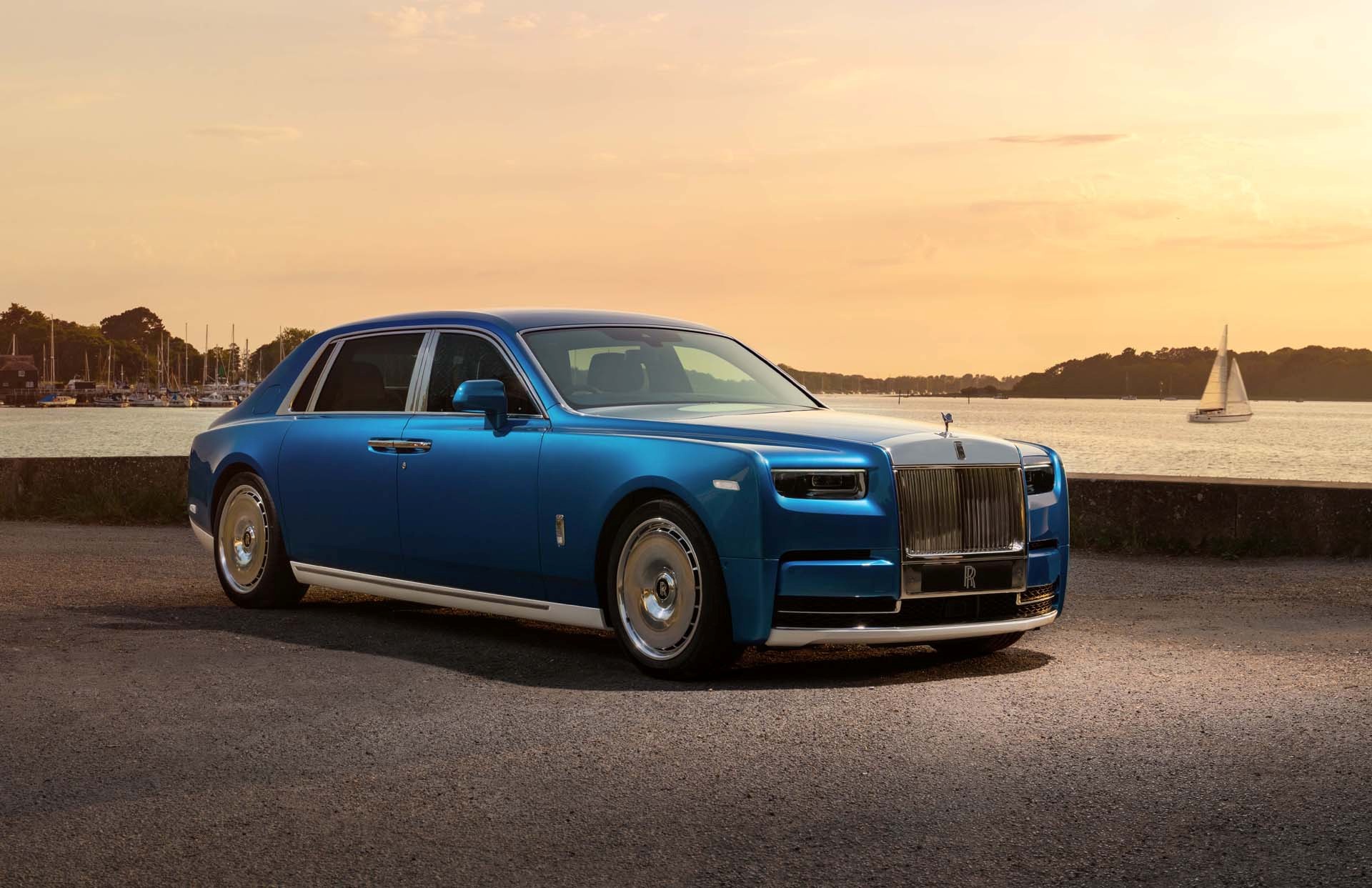 Download 2026 Rolls-Royce Phantom Extended Regatta car wallpapers in HD and 4K for your desktop, phone or tablet.